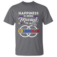 Happiness Is Being Married To A Colombian T Shirt - Wonder Print Shop