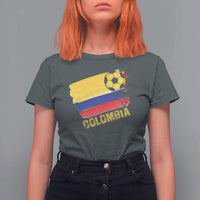 Colombian Colombia Soccer Support T Shirt For Women - Wonder Print Shop