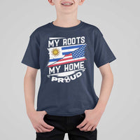 Uruguayan American T Shirt For Kid My Roots My Home Proud