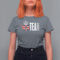 Funny English Tea UK Flag T Shirt For Women - Wonder Print Shop