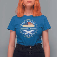 Scottish American T Shirt For Women Made In America With Scottish Parts Scotland - Wonder Print Shop
