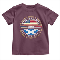 Scottish American Toddler T Shirt Made In America With Scottish Parts Scotland