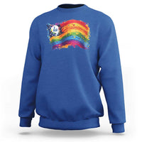 Rainbow Flag Comma La Harris 2024 Sweatshirt - Wonder Print Shop