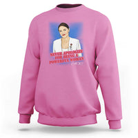 AOC Sweatshirt Never Apologize For Being A Powerful Woman - Wonder Print Shop