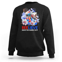 Believe Khive For Harris 2024 Sweatshirt Bee American Flag - Wonder Print Shop