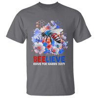 Believe Khive For Harris 2024 T Shirt Bee American Flag - Wonder Print Shop