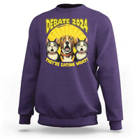 President Debate 2024 Sweatshirt Funny Dogs and Cats They're Eating What - Wonder Print Shop