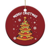 Funny Xmas Pizza Lover Christmas Ornament Merry Crustmas Pizza Christmas Tree - Wonder Print Shop