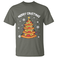 Merry Crustmas Pizza Christmas Tree Xmas T Shirt - Wonder Print Shop