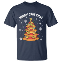 Merry Crustmas Pizza Christmas Tree Xmas T Shirt - Wonder Print Shop