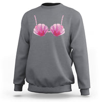 Mermaid Pearl Sea Shell Bra Costume Sweatshirt - Wonder Print Shop