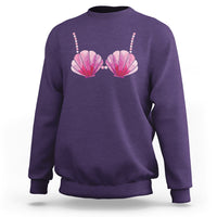 Mermaid Pearl Sea Shell Bra Costume Sweatshirt - Wonder Print Shop