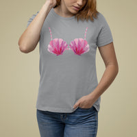 Mermaid Pearl Sea Shell Bra Costume T Shirt For Women - Wonder Print Shop