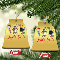 Xmas Nurse Christmas Ornament Jingle Bells Telemetry Respiratory Therapist - Wonder Print Shop