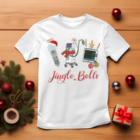 Christmas Nurse Jingle Bells Telemetry Respiratory Therapist T Shirt - Wonder Print Shop