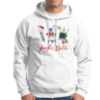 Christmas Nurse Jingle Bells Telemetry Respiratory Therapist Hoodie - Wonder Print Shop