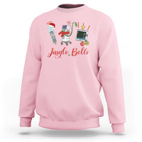 Christmas Nurse Jingle Bells Telemetry Respiratory Therapist Sweatshirt - Wonder Print Shop