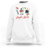 Christmas Nurse Jingle Bells Telemetry Respiratory Therapist Sweatshirt - Wonder Print Shop