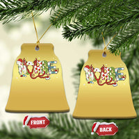 Nurse Xmas Stethoscope Reindeer Hat Christmas Ornament - Wonder Print Shop