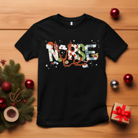 Christmas Nurse Xmas Stethoscope Reindeer Hat T Shirt - Wonder Print Shop