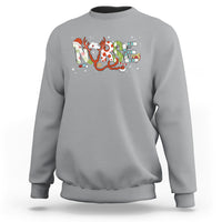 Christmas Nurse Xmas Stethoscope Reindeer Hat Sweatshirt - Wonder Print Shop