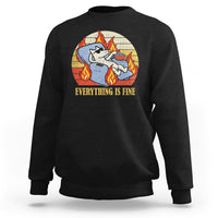Everything Is Fine Dog Eating Popcorn Funny Burning Meme Sweatshirt - Wonder Print Shop