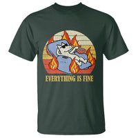 Everything Is Fine Dog Eating Popcorn Funny Burning Meme T Shirt - Wonder Print Shop