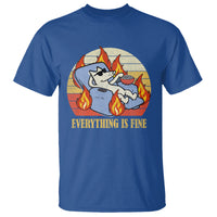 Everything Is Fine Dog Eating Popcorn Funny Burning Meme T Shirt - Wonder Print Shop