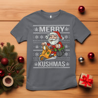 Merry Kushmas Christmas Ugly Santa Smoking Cannabis Weed 420 T Shirt - Wonder Print Shop