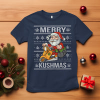 Merry Kushmas Christmas Ugly Santa Smoking Cannabis Weed 420 T Shirt - Wonder Print Shop