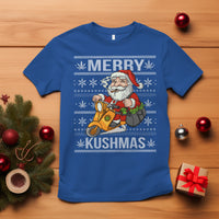 Merry Kushmas Christmas Ugly Santa Smoking Cannabis Weed 420 T Shirt - Wonder Print Shop