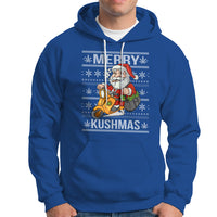 Merry Kushmas Christmas Ugly Santa Smoking Cannabis Weed 420 Hoodie - Wonder Print Shop