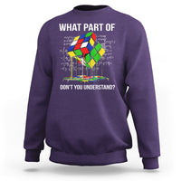 Funny Speed Cubing Math What Part Of Don't You Understand Rubik Sweatshirt - Wonder Print Shop