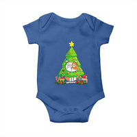 Funny Xmas Cat Baby Onesie What? Cat Pushing Christmas Tree Mischievous Cat Lover