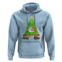 Funny Xmas Cat Hoodie What? Cat Pushing Christmas Tree Mischievous Cat Lover