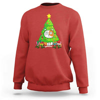 Funny Xmas Cat Sweatshirt What? Cat Pushing Christmas Tree Mischievous Cat Lover - Wonder Print Shop