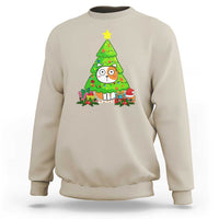 Funny Xmas Cat Sweatshirt What? Cat Pushing Christmas Tree Mischievous Cat Lover - Wonder Print Shop