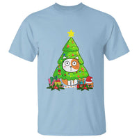 Funny Xmas Cat T Shirt What? Cat Pushing Christmas Tree Mischievous Cat Lover - Wonder Print Shop