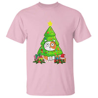 Funny Xmas Cat T Shirt What? Cat Pushing Christmas Tree Mischievous Cat Lover - Wonder Print Shop