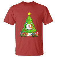 Funny Xmas Cat T Shirt What? Cat Pushing Christmas Tree Mischievous Cat Lover - Wonder Print Shop