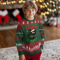 Xmas Harris Walz Ugly Christmas Sweater Funny Santa Cat Mind Your Own Damn Business - Wonder Print Shop