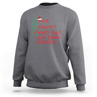 Funny Christmas Sweatshirt Nice Naughty Mind Your Own Damn Business - Wonder Print Shop