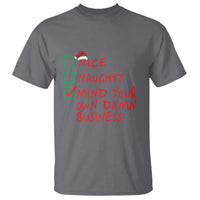 Funny Christmas T Shirt Nice Naughty Mind Your Own Damn Business - Wonder Print Shop