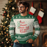 Funny Xmas Ugly Christmas Sweater Naughty Nice Mind Your Own Damn Business - Wonder Print Shop