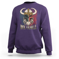 Viking Sweatshirt Until Valhalla US Flag Vintage Mythology - Wonder Print Shop