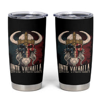 Viking Tumbler Cup Until Valhalla US Flag Vintage Mythology