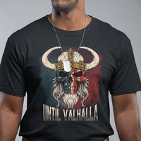 Viking T Shirt Until Valhalla US Flag Vintage Mythology - Wonder Print Shop