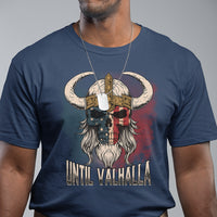 Viking T Shirt Until Valhalla US Flag Vintage Mythology - Wonder Print Shop