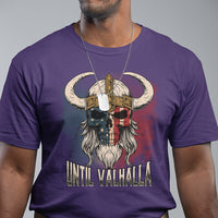 Viking T Shirt Until Valhalla US Flag Vintage Mythology - Wonder Print Shop