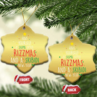 Funny Xmas Christmas Ornament Have Yourself A Sigma Little Rizzmas And A Skibidi New Year - Wonder Print Shop